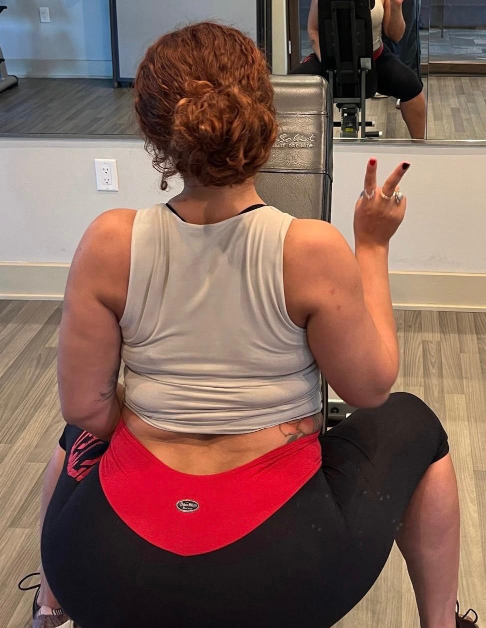 Larissa before her postpartum rebuild